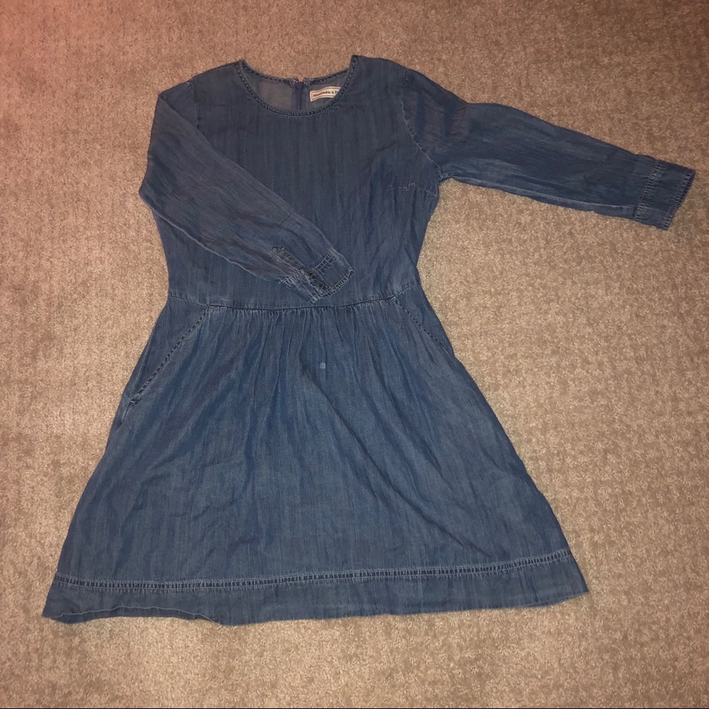 flattering denim dress